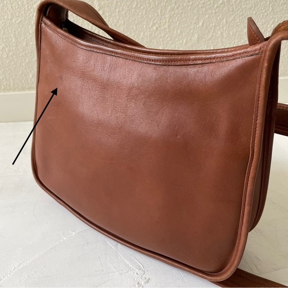 Vintage Coach Taft British Tan Crossbody Bag Shoulder Bag Made In USA 9980 - Picture 4 of 12